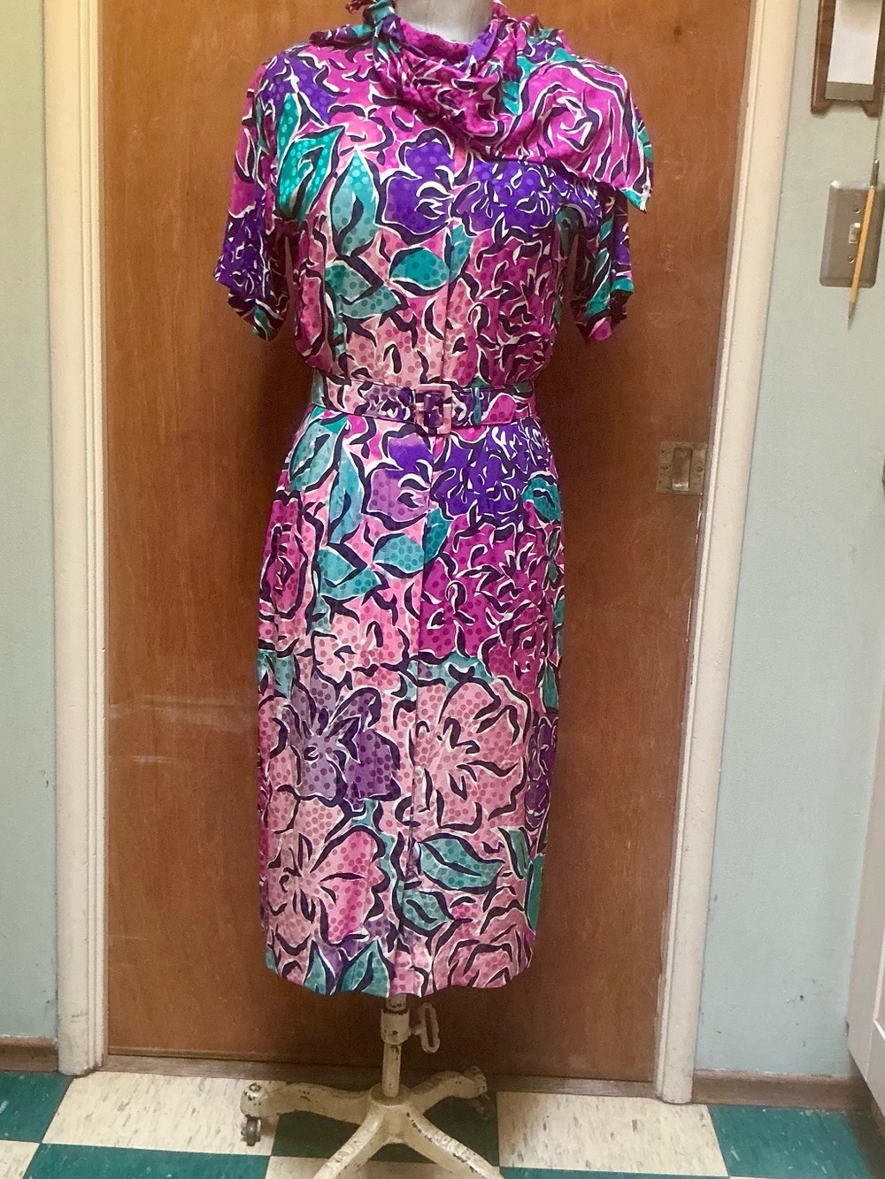 Vintage Yves Saint Laurent Silk Dress